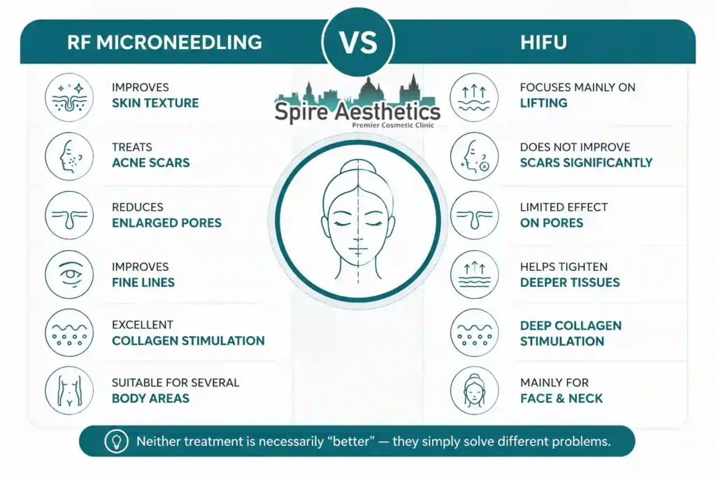 RF Microneedling vs HIFU: Which Treatment Gives Better Results Staffordshire ?